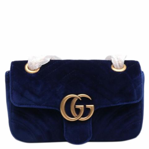 Blue velvet marmont discount bag